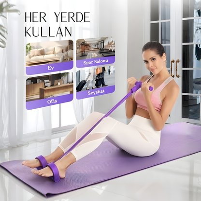Flexband™ Yağ Yakıcı Karın Egzersiz Seti ve Pilates Bandı