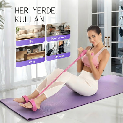 Flexspor Yağ Yakıcı Karın Egzersiz Seti ve Pilates Bandı