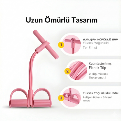 Flexspor Yağ Yakıcı Karın Egzersiz Seti ve Pilates Bandı