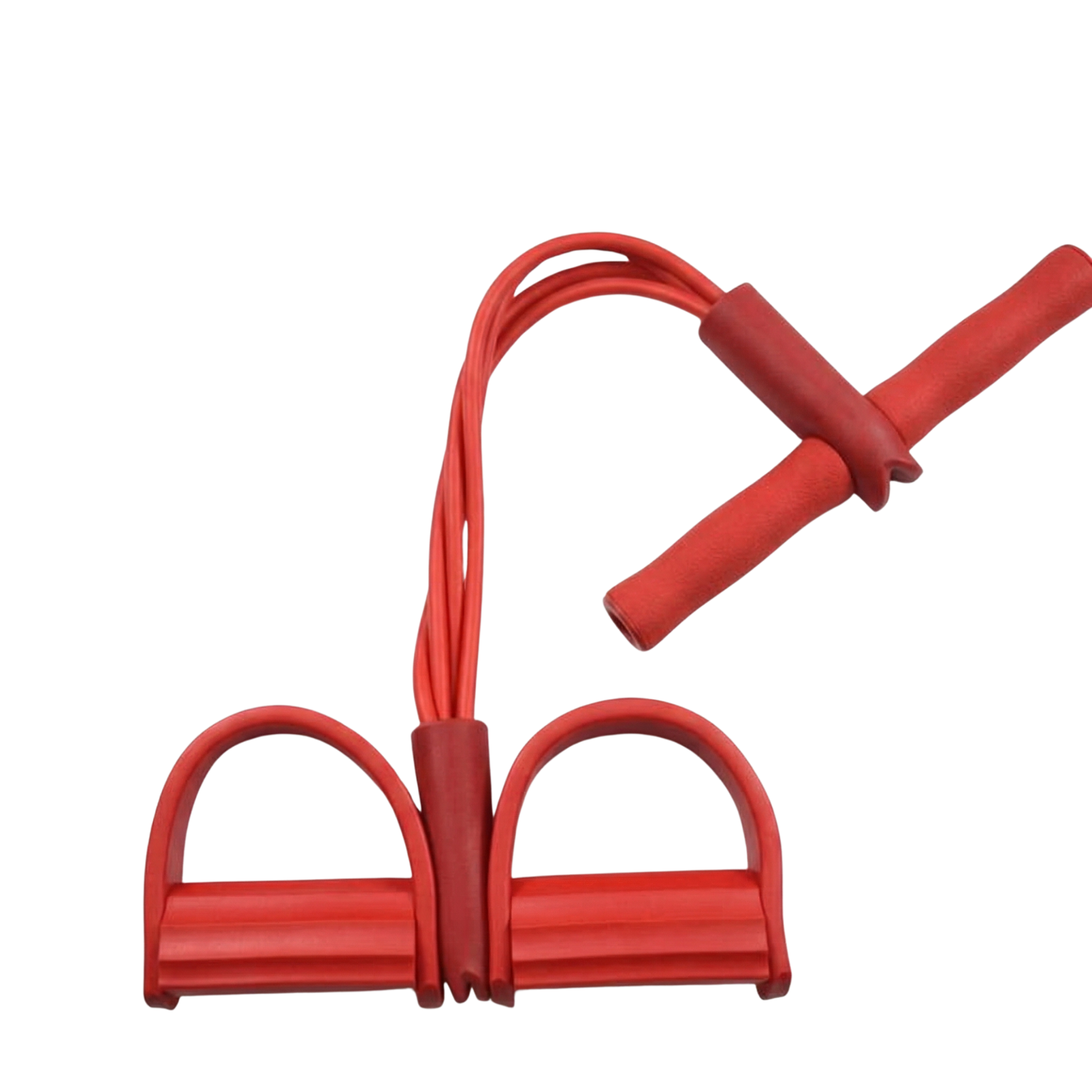 Flexspor Yağ Yakıcı Karın Egzersiz Seti ve Pilates Bandı-kırmızı