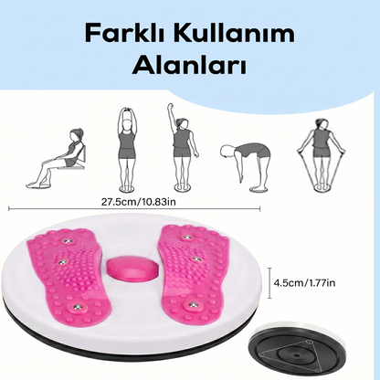 Direnç Lastikli Twister Egzersiz Diski - Bel ve Karın Sıkılaştırıcı